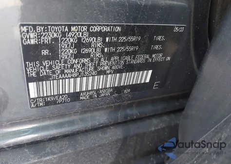 2023 Toyota Venza Limited from USA, damaged, VIN JTEAAAAH8PJ135240